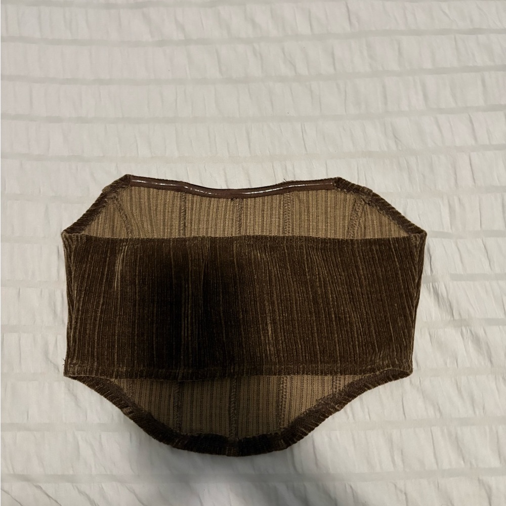 SHEIN Brown Ribbed Knit Top - Picture 2 of 8